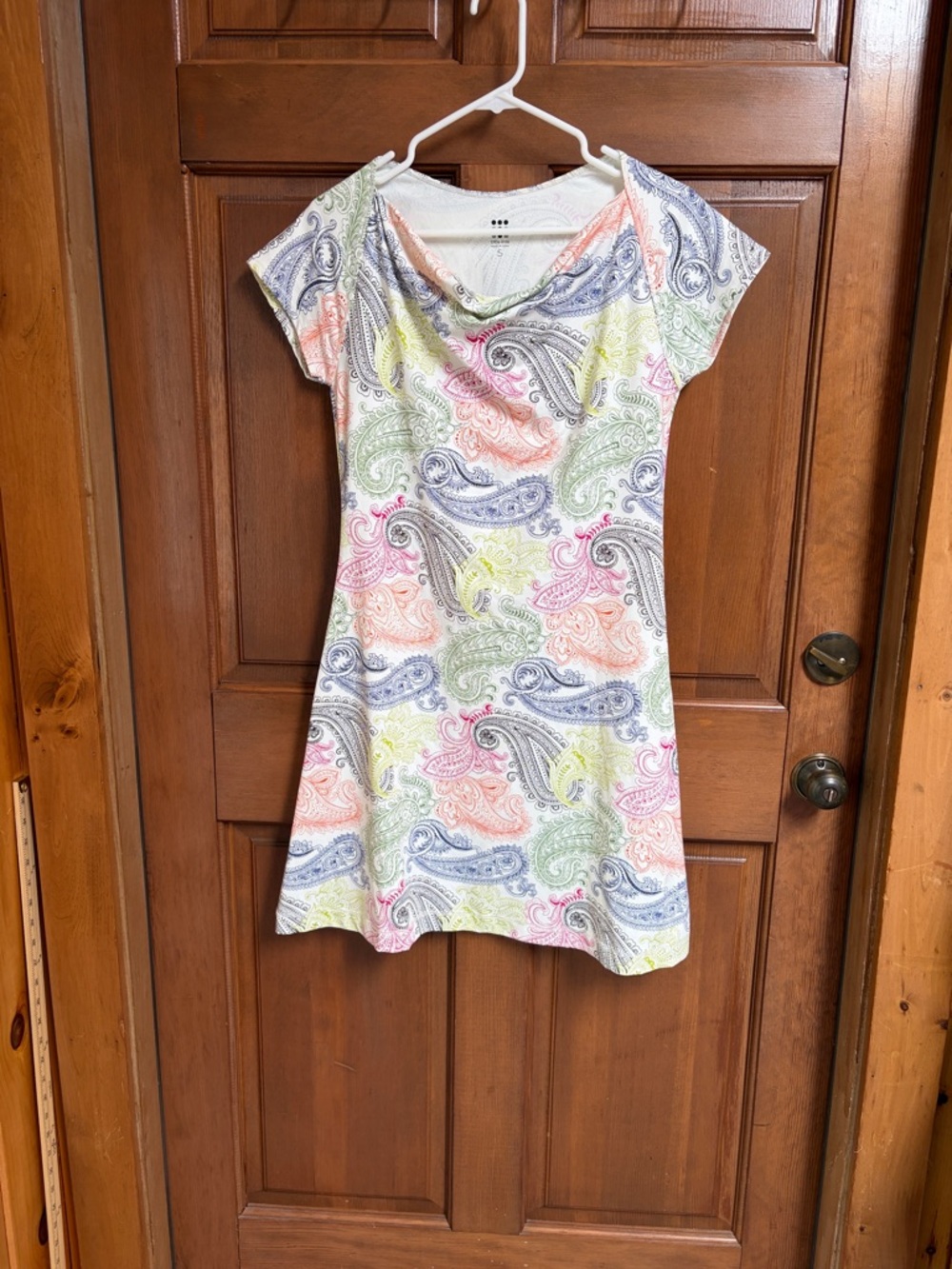 Pastel Paisley Short Sleeve Dress - White Base